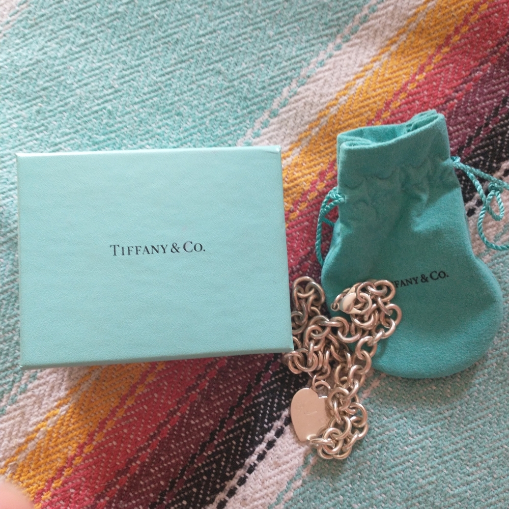 Tiffany Engraved Silver Necklace - gently worn